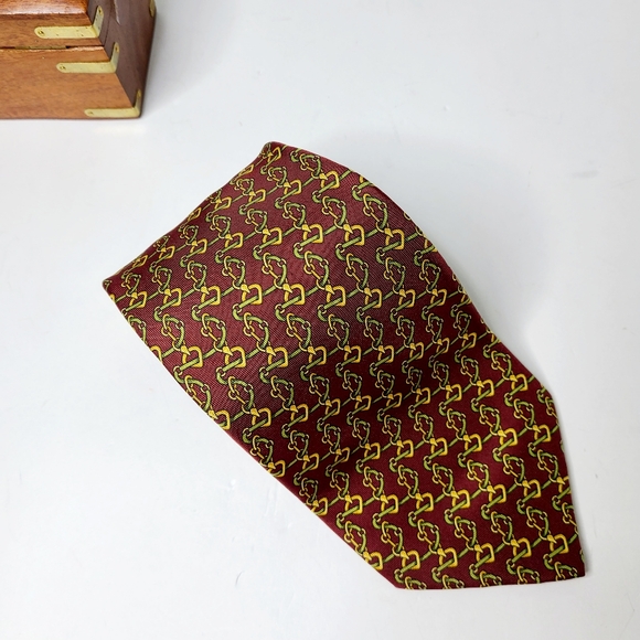 Fendi Other - Fendi Cravatte Chain Link Printed Made In Italy Silk Tie
